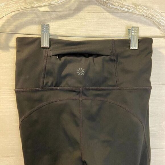 Athleta Workout Mesh Leggings Pockets Yoga Pants 4 Way Stretch Leggings - Picture 8 of 9